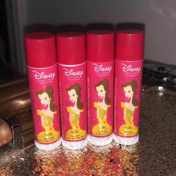 New Disney Princess Belle Lip Balm Set - Raspberry - Picture 1 of 15